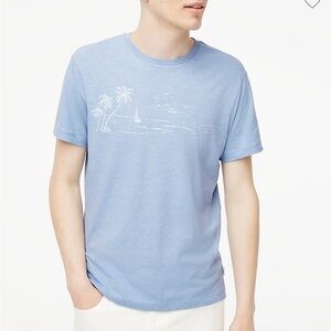 J crew heather river blue Ocean landscape graphic tee